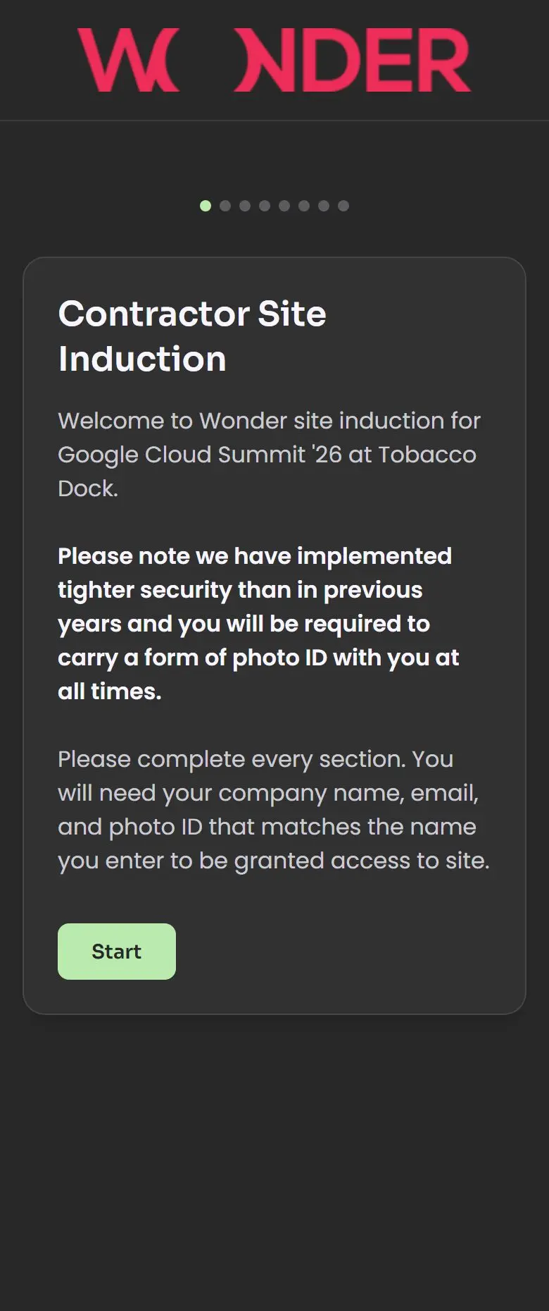 Wonder Contractor Accreditation App, image 2 of 13